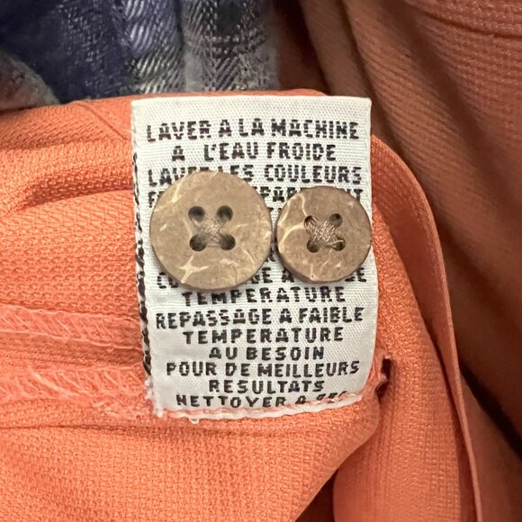 Peach-Colour Tommy Bahama Short Sleeve Weaved Silk/Cotton Shirt! - Picture 7 of 16